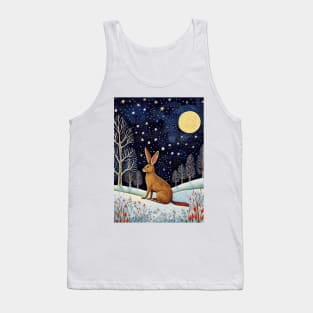 Moonlit Reverie: The Hare's Serenity Tank Top